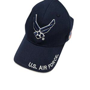 U.S. Air Force Embroidered Baseball Cap  Adjustable Hook Loop Top Level‎ Cotton